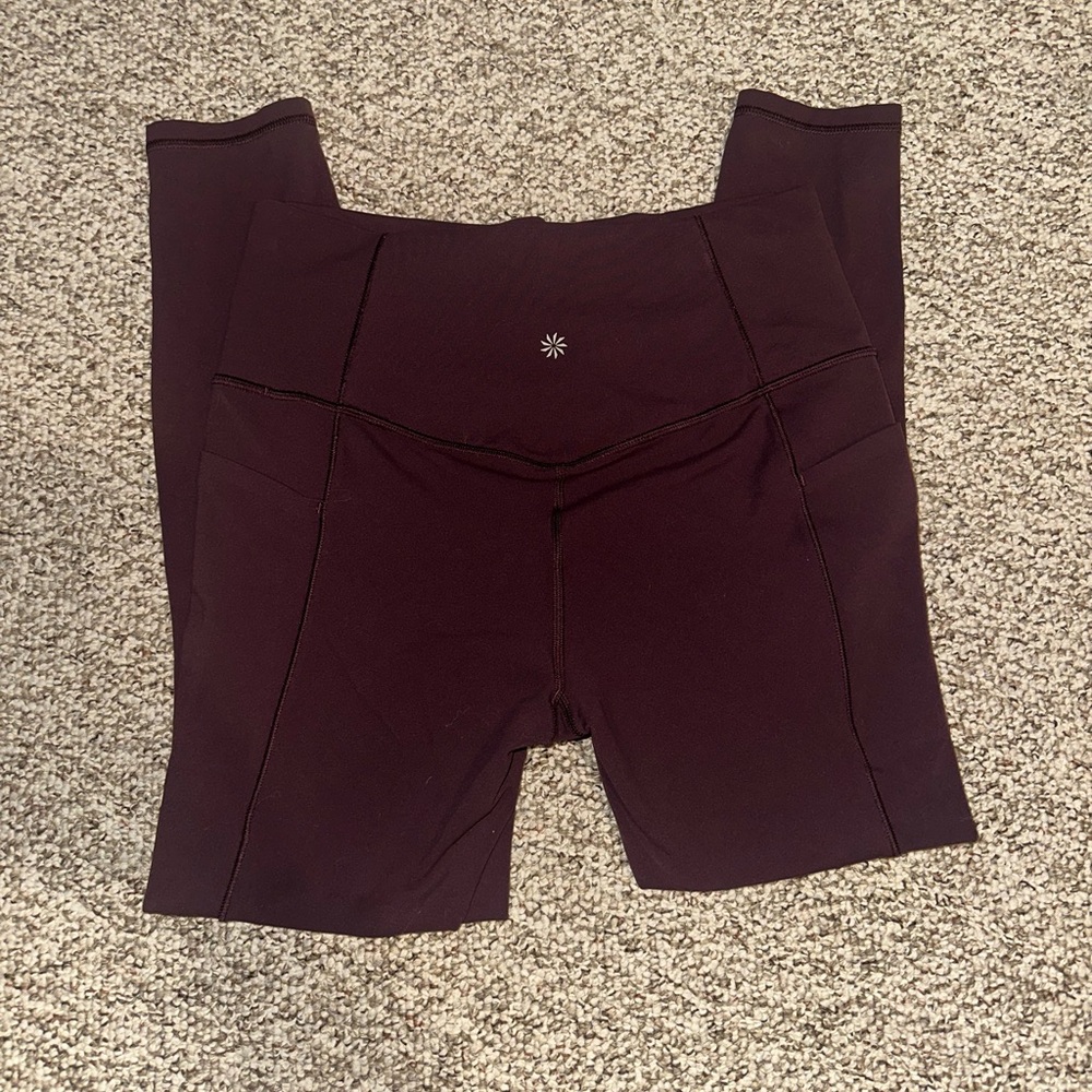 Athleta Deep Purple Salutation Leggings